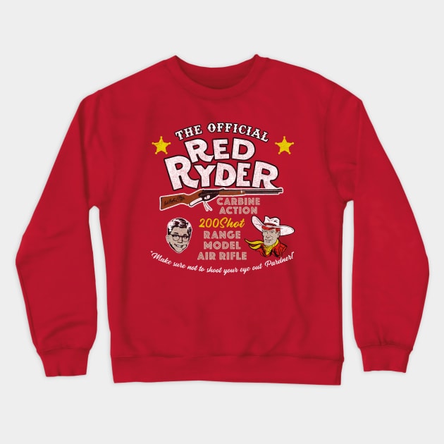 The Official Red Ryder Air Rifle Christmas Story Crewneck Sweatshirt by Alema Art